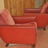 Pair of club armchairs