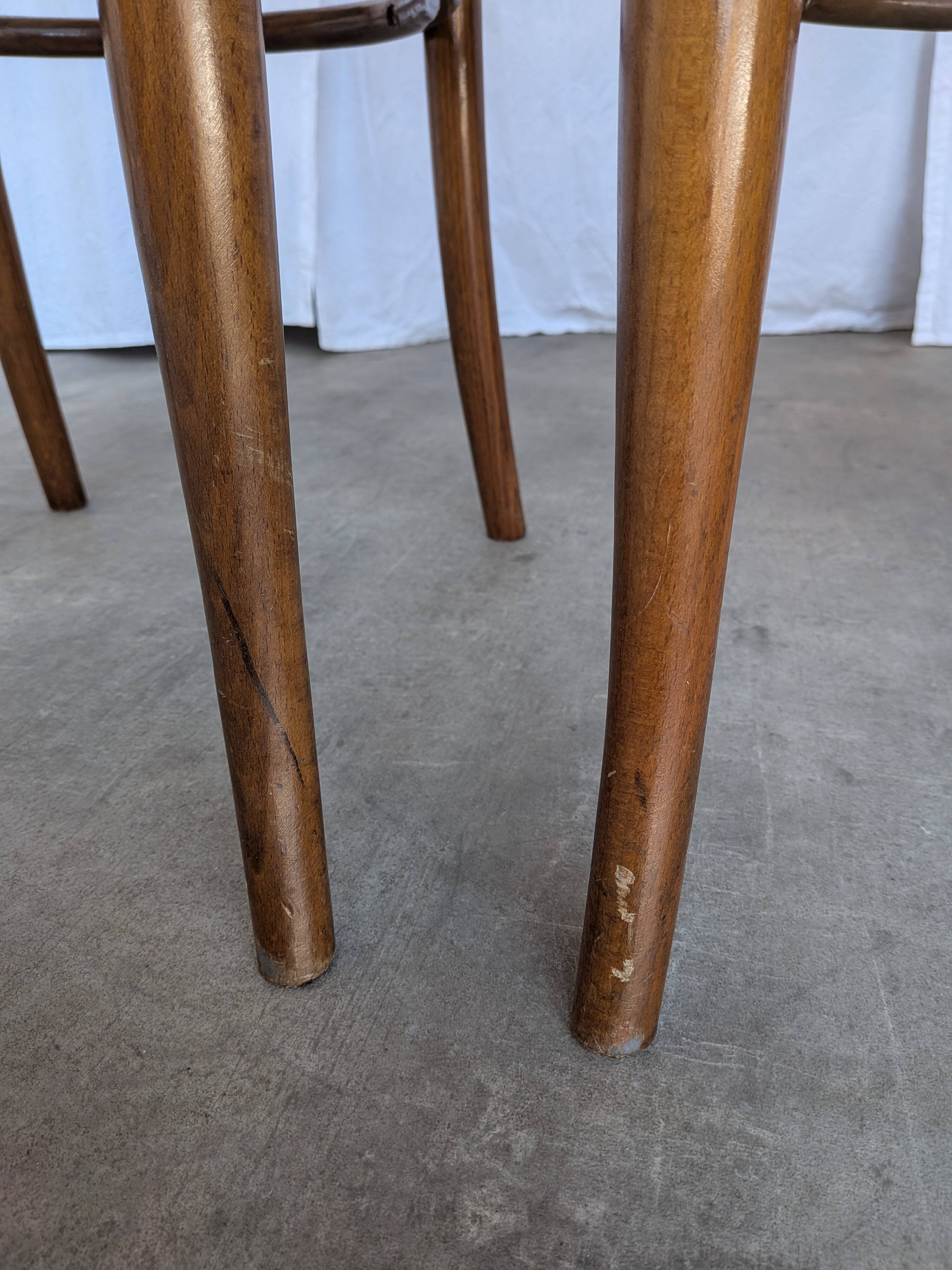 Set of 4 Mid-century Bentwood Cane Dining Chair, Thonet Style, 1970s Yugosl