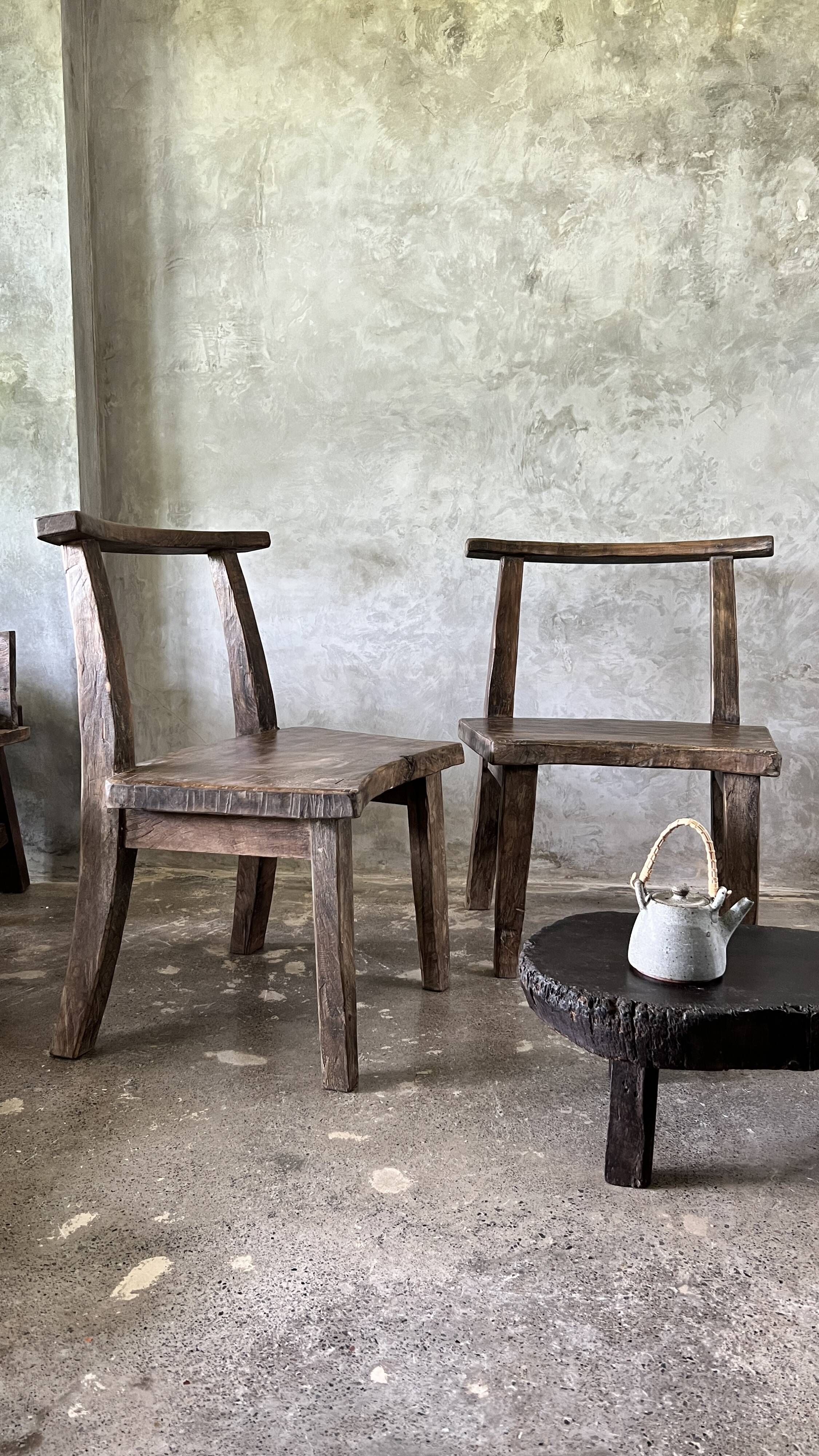Large old teak chair or armchair H84 L60