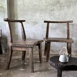 Grande chaise ou fauteuil en teck ancien H84 L60