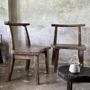 Large old teak chair or armchair H84 L60