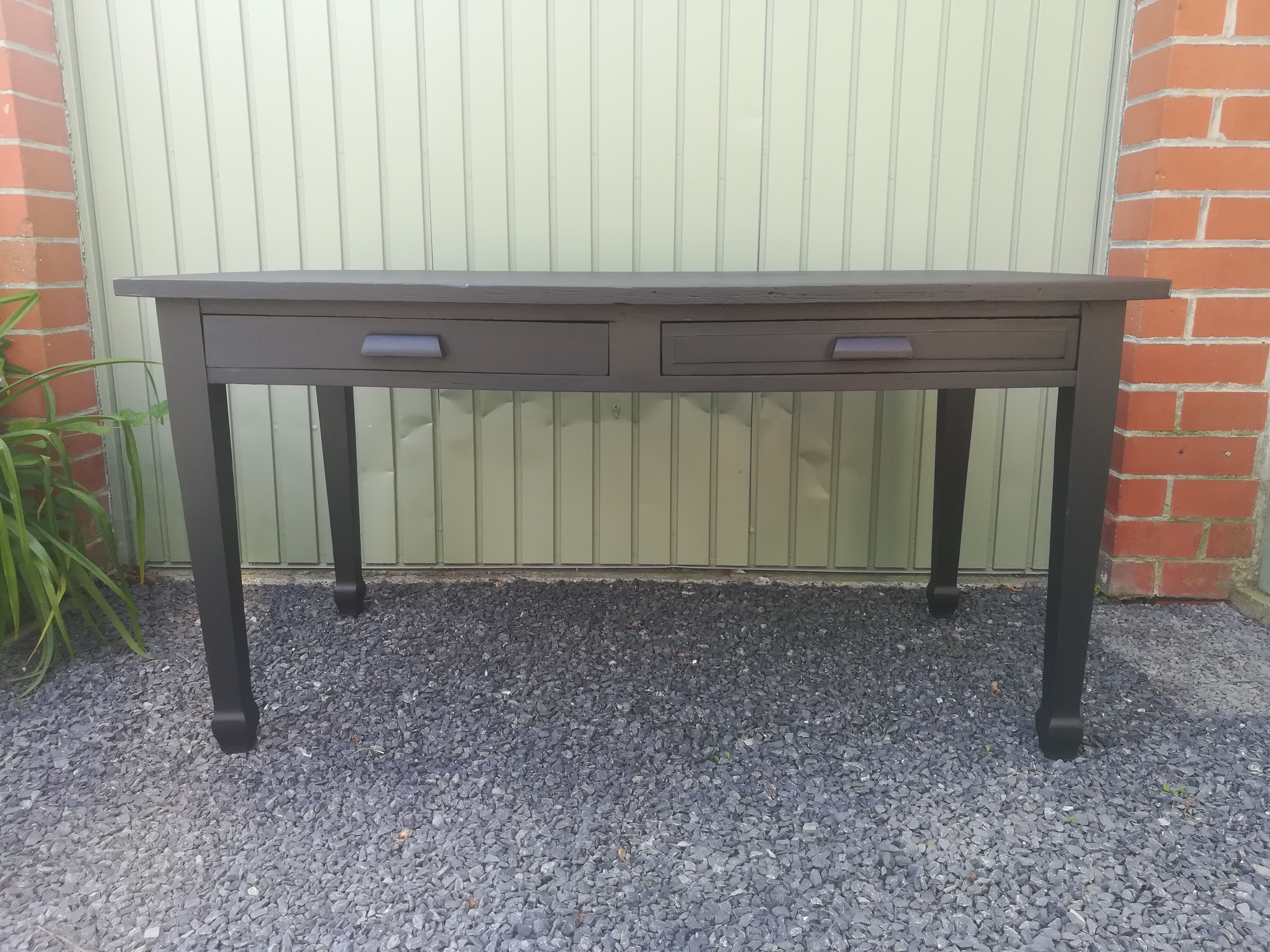 Patinated oak table
