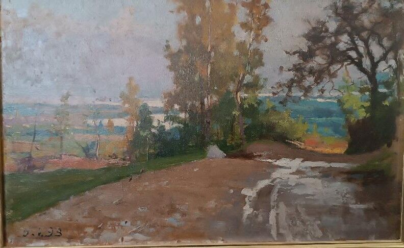 Oil painting on cardboard, dated, unsigned, late 19th century, Italian school.