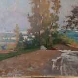 Oil painting on cardboard, dated, unsigned, late 19th century, Italian school.