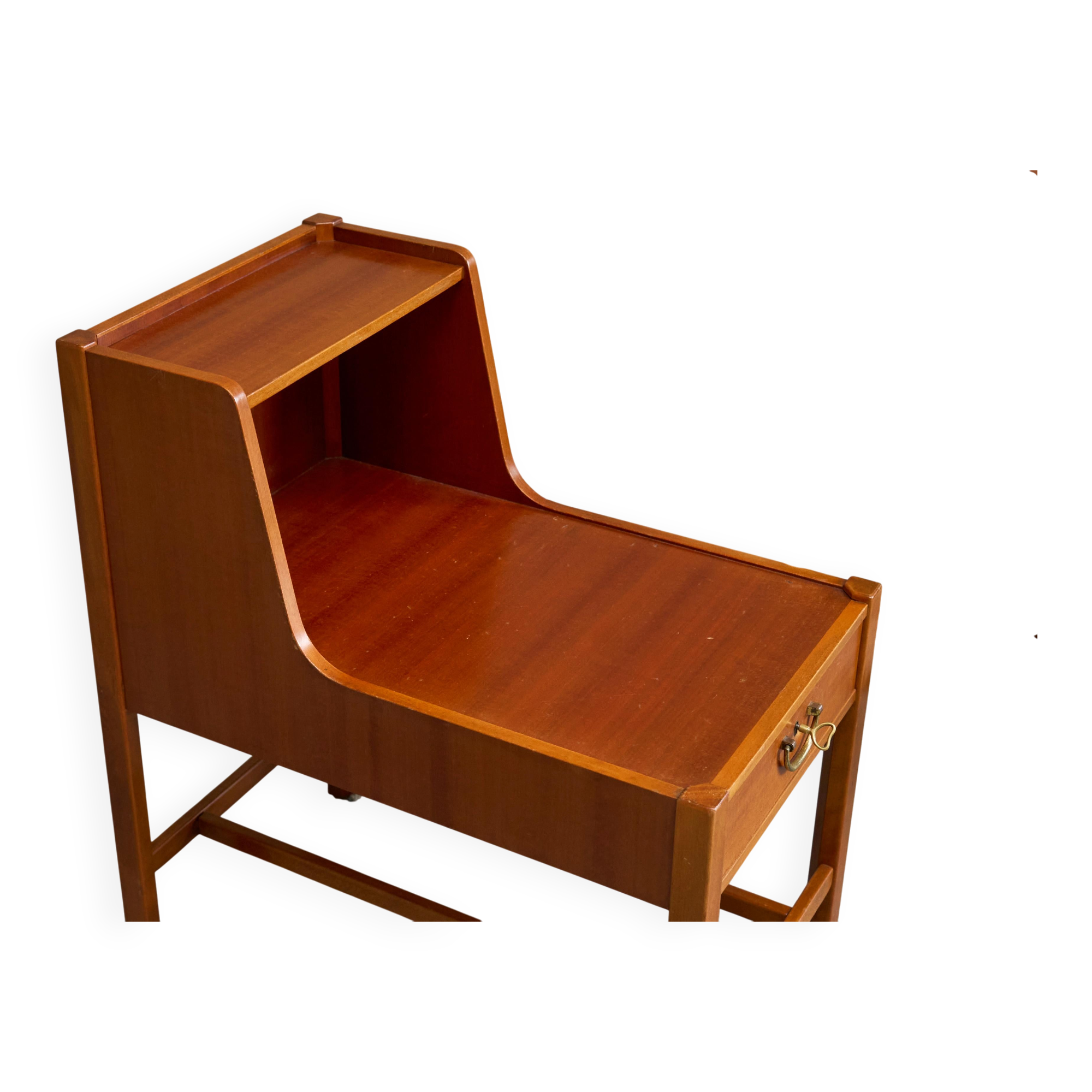 Pair of bedside tables by Nordiska Kompaniet in teak, 1952, by David Rosén.