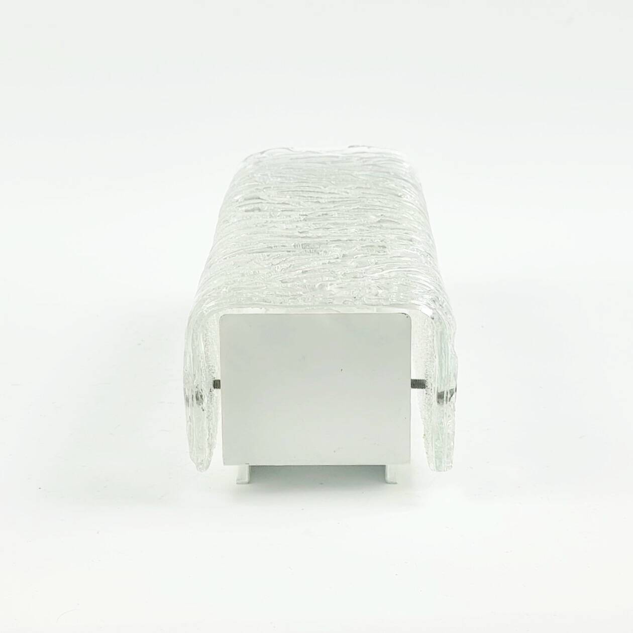 Mid-Century Murano Ice Glass Wall Light from Kaiser Leuchten, Germany, 1960