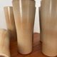 Set of large glazed stoneware cups from Niderviller – vintage tableware