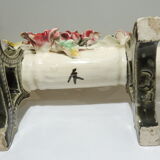 Old ceramic bouquet maker from the 1930s - Vintage Victorian French Majolica