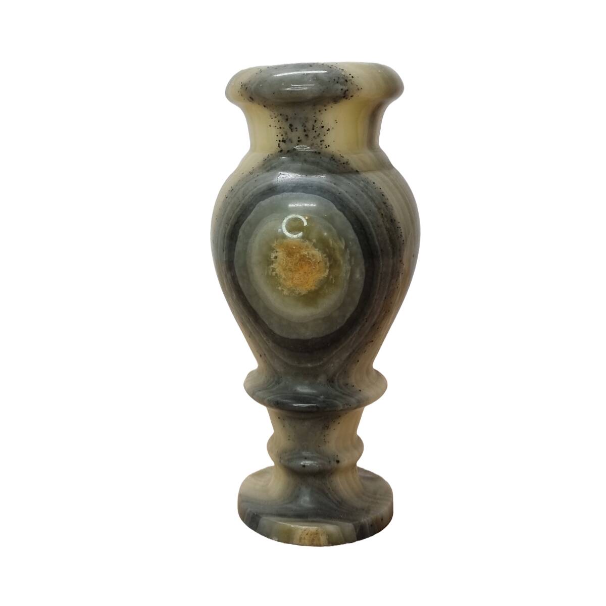 Vintage Onyx Marble Vase, 1970s