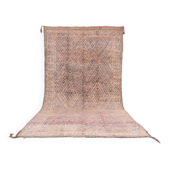 Tapis vintage Beni Mguild 196 CM X 383 CM - tapis marocain berbère - tapis marocain