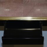 Shagreen Desk with Gold Metal, Modern Model