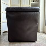 Brown leather armchair