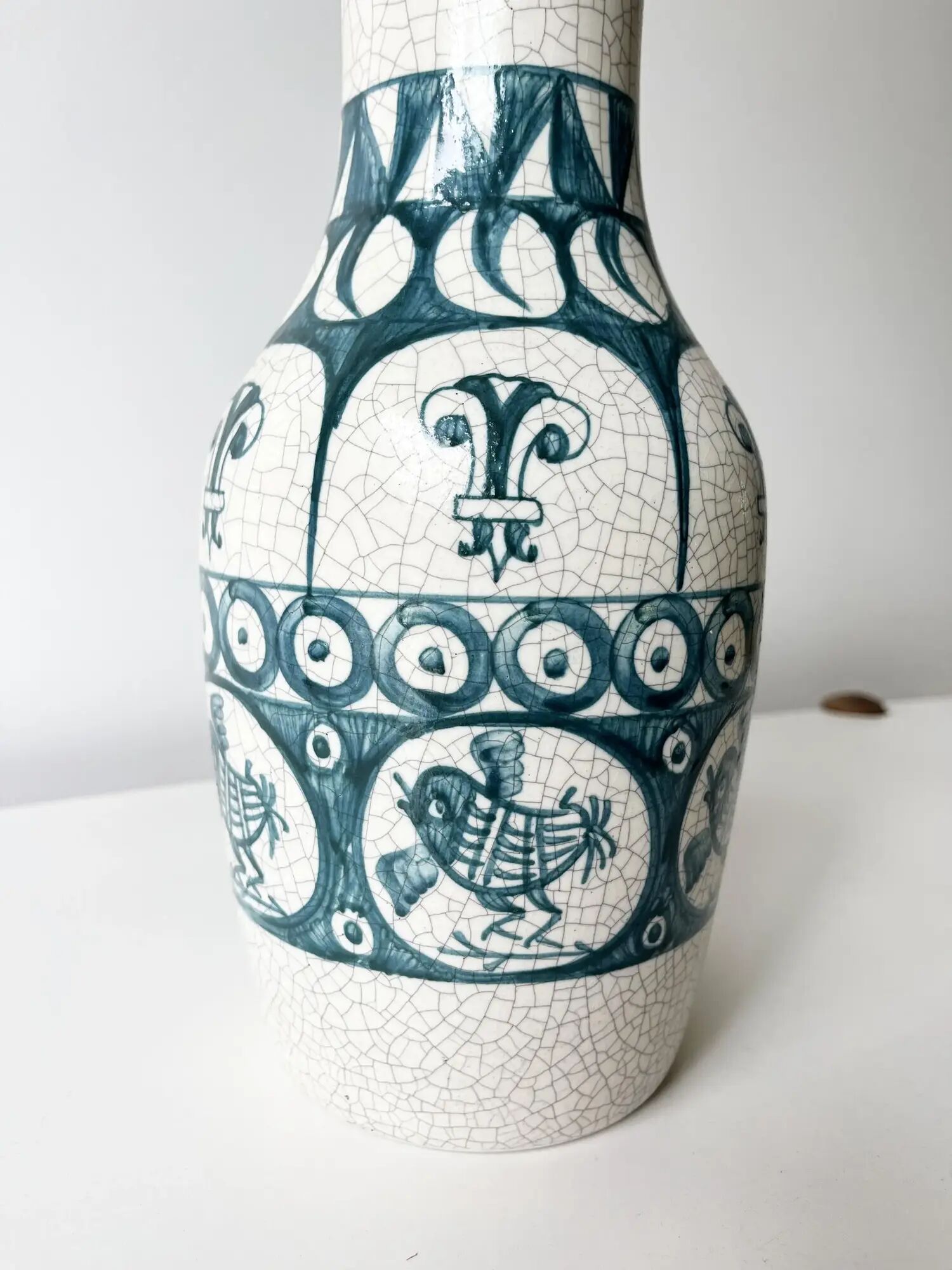 Cracked ceramic vase from the 1960s.