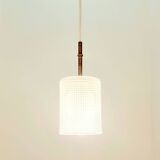 Mid Century Scandinavian Brass & Crystal Glass Ceiling Light By C.Fagerlund