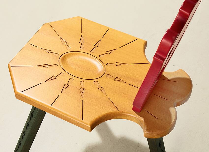 Very rare Museum Chair by Alessandro Mendini for Osvaldo Mastrangelo Italy