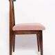 Mid-Century Beech Chair in Pale Pink Boucle, Walnut Wood, by M. Zielinski, Europe, 1960s