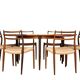 Niels Otto Møller Model 15 Dining Table with Six Model 78 Chairs, J.L. Møll