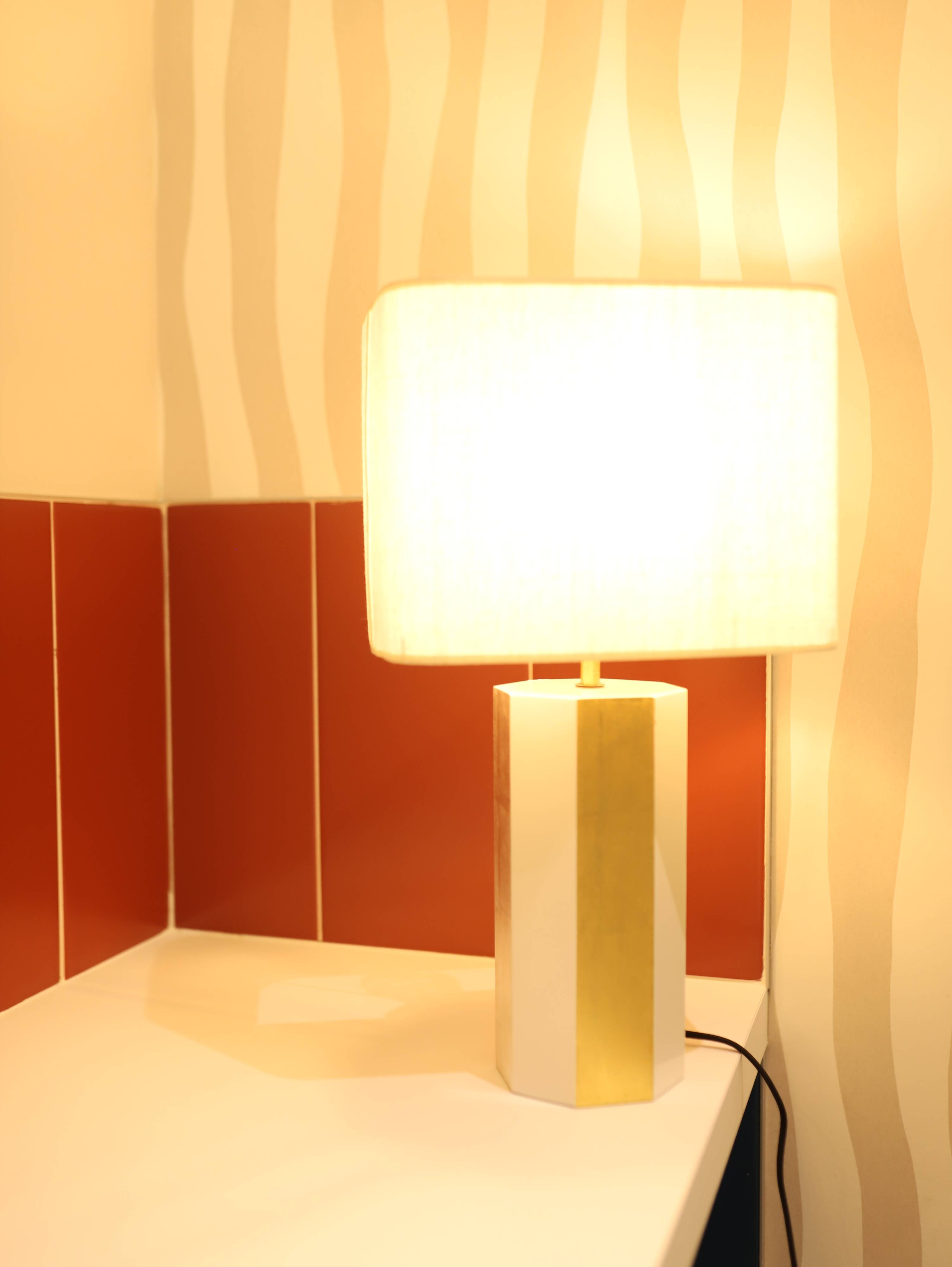 The luco white & yellow gold lacquered finish