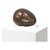 Bronze Sculpture – Abstracted Head, 20th Century
