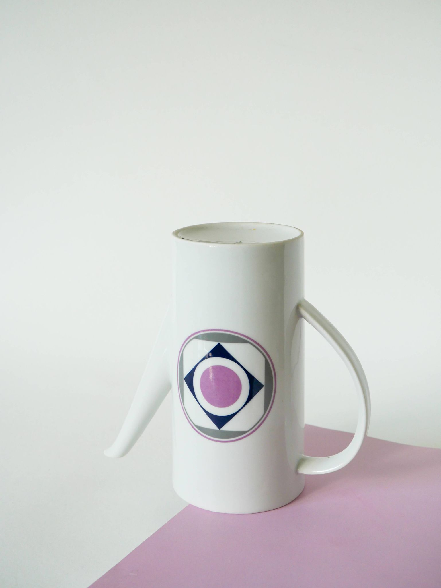 Set consisting of a teapot, sugar bowl and milk jug, Made in Germany, Colorful, Space Age, 1970