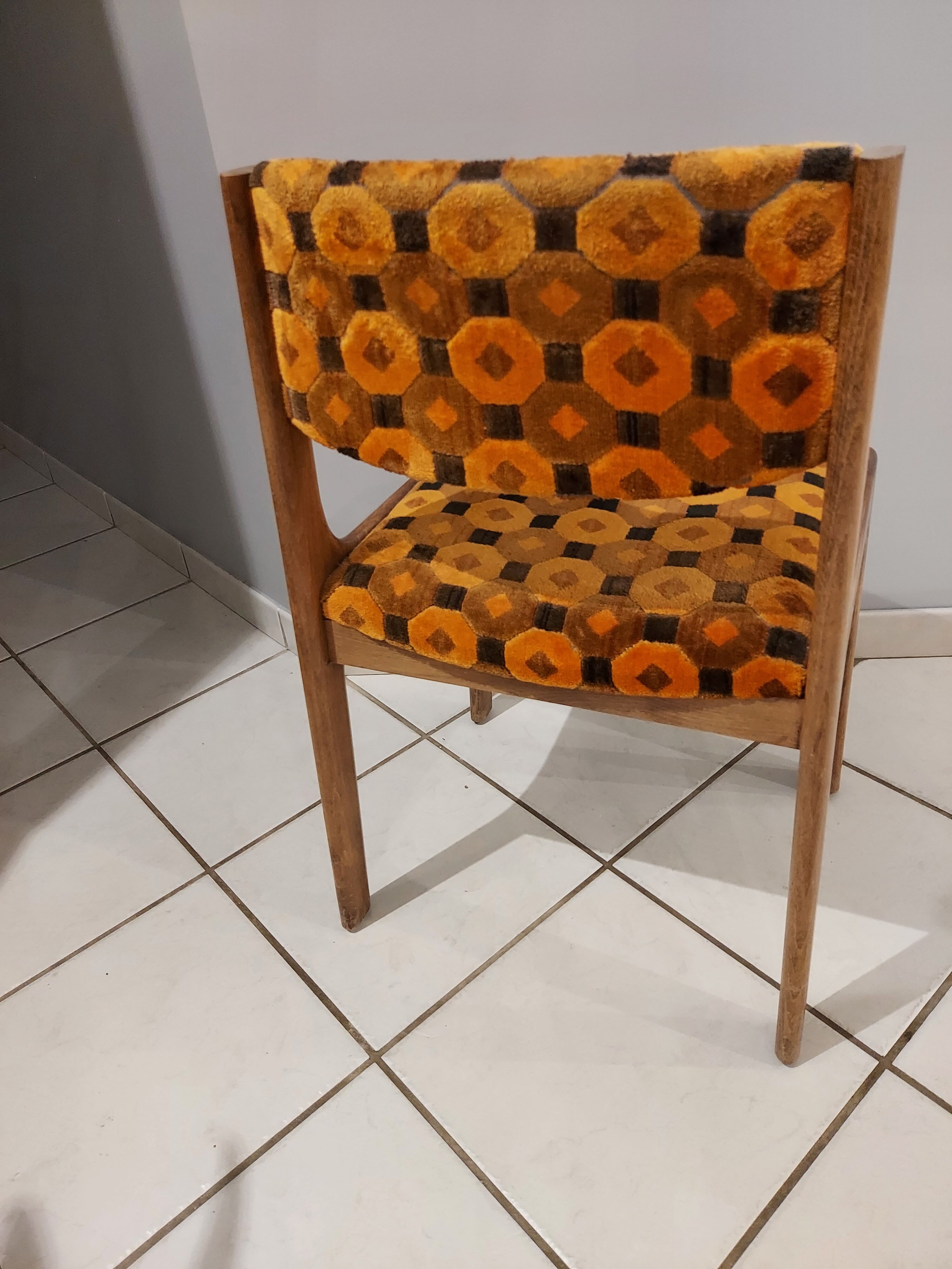 Suite de 6 chaises Baumann vintage années 1970