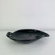 Black ceramic catchall, organic shape, vintage.