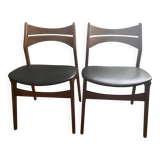 Ensemble de deux chaises de salle à manger conçu par ERIK BUCH