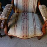 Paire de fauteuils voltaire Napoleon lll en acajou du XlX ème siecle ref je