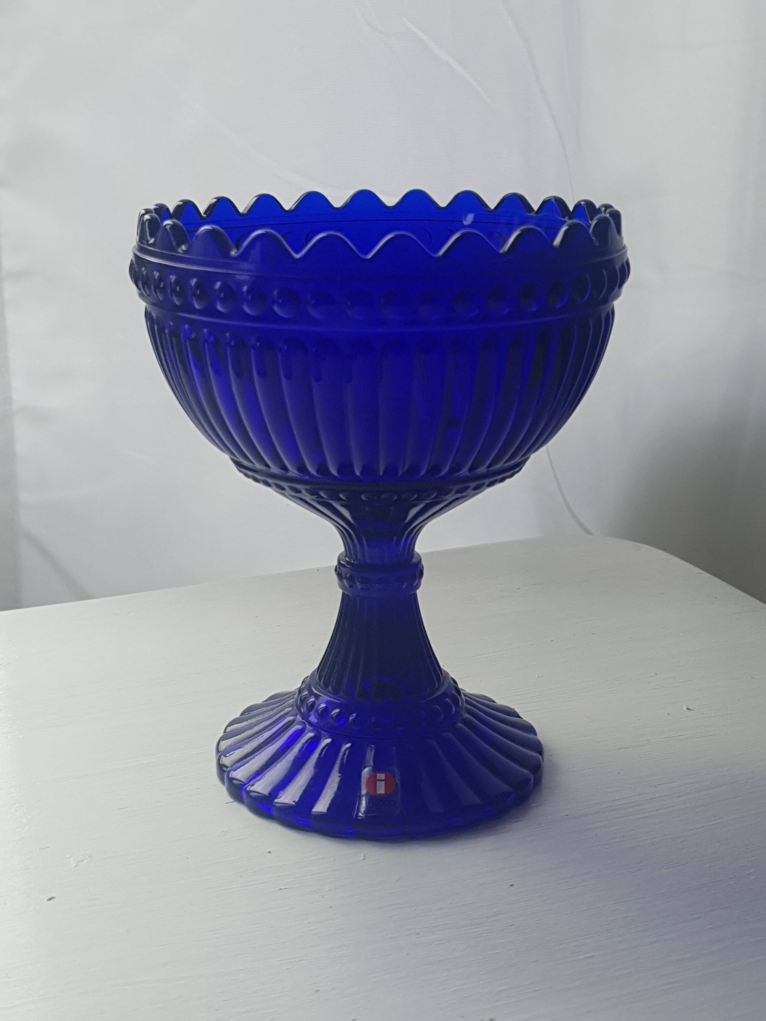 Mariskooli by Iittala, cobalt blue, vintage 80s