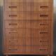 Danish teak chest of 7 drawers by Borge Dam, 1960s