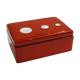 Coffret en bois laqué rouge et décor nacre