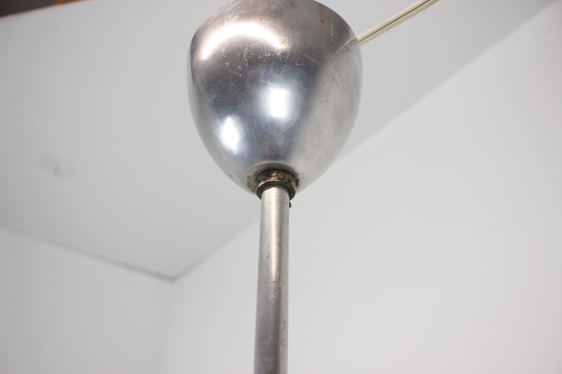 Art deco big glass pendant lamp, 1930s