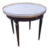 Table basse bouillotte plateau marbre ancienne style louis xvi