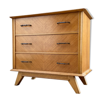 Vintage compact oak dresser, 1950s