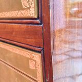 Cardboard maker forming mahogany writing