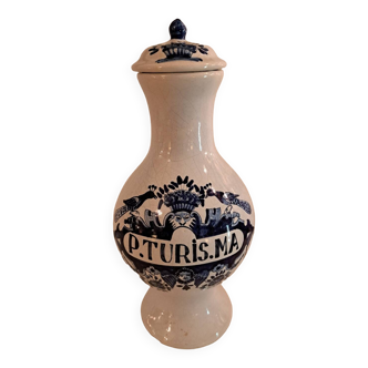 Delft medicine jar signed AK in ceramic