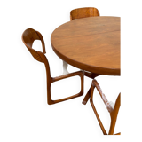 Set of table and 4 sled chairs from Baumann