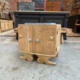 Small oak bedside table