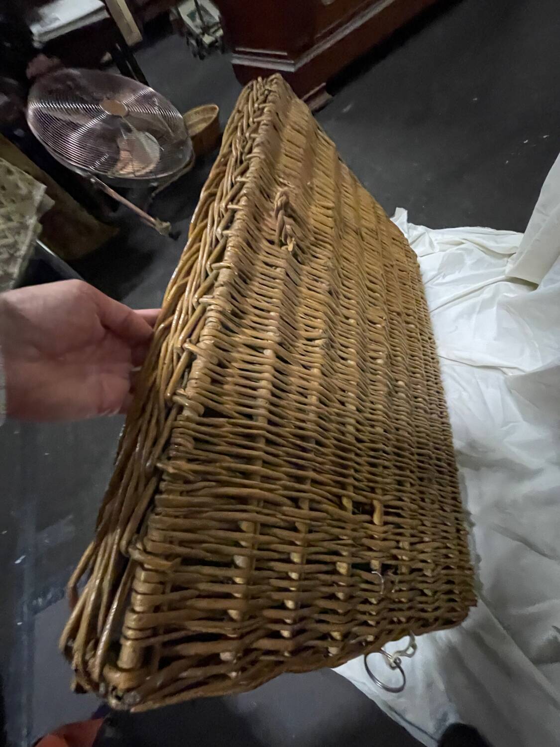 Vintage wicker mirror 1950