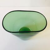 Glass vase blows green empoli