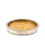 Hollywood regency bamboo and brass tray, Italy 1970s