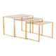 Set of three brass nesting tables in the style of Romeo Rega, Italy, 1970s
