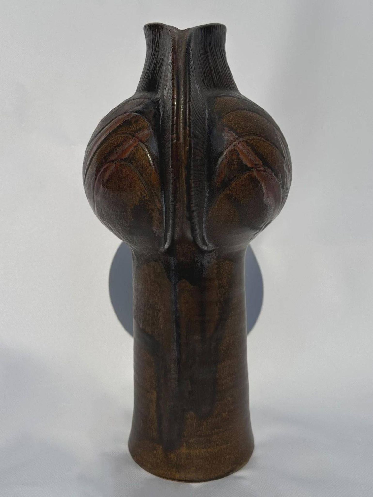 Vase totem en céramique de studio de Fritz van Daalen, années 1960-70.