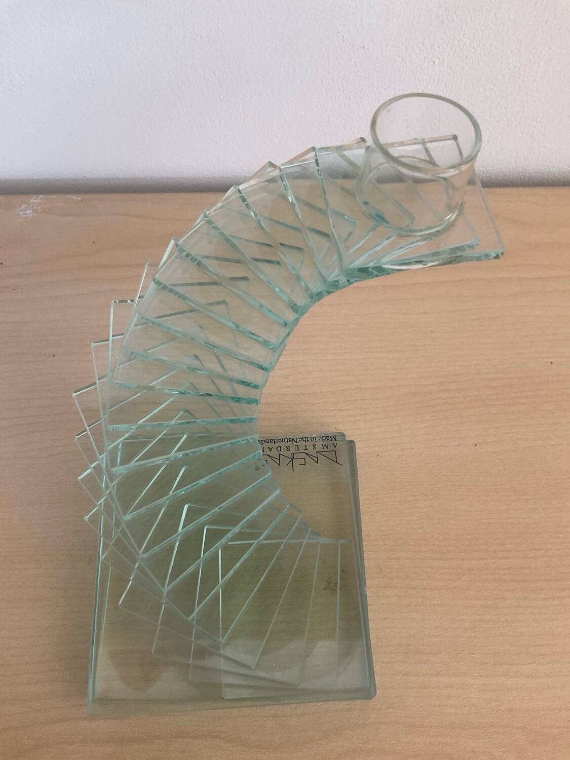 Daskas Amsterdam glass candle holder from the 80s