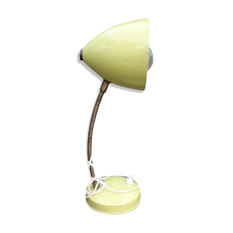 Yellow metal desk lamp, adjustable, 60s