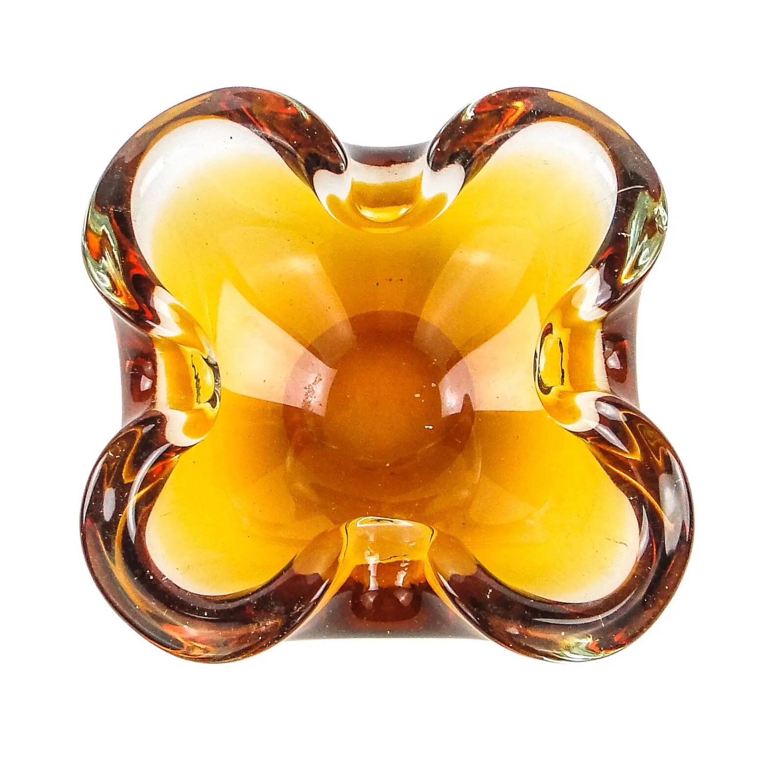 Sommerso organiser, Murano glass, Italy, 1950s