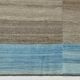 Tapis kilim vintage fait main beige et bleu, style scandinave naturel