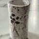 Vase cylindre terre cuite tachetée