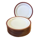 6 Limoges porcelain dessert plates from Chastagner, France