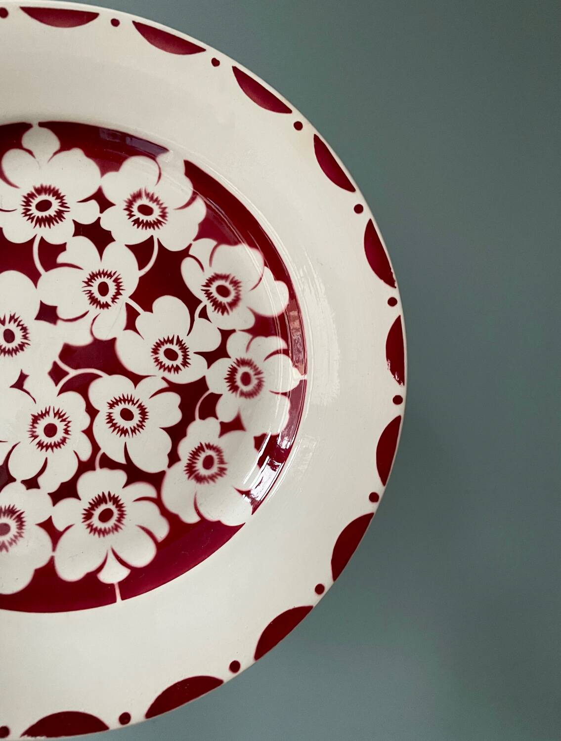 Série de 8 assiettes plates Digoin Sarreguemines « Duroc »